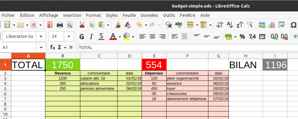 Compte rendu de l’atelier Tableur avec Libre Office du 2 février 2024