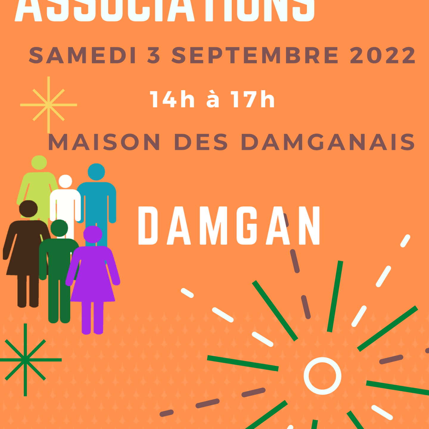 Forum des associations le samedi 3 septembre 2022 à 14 h