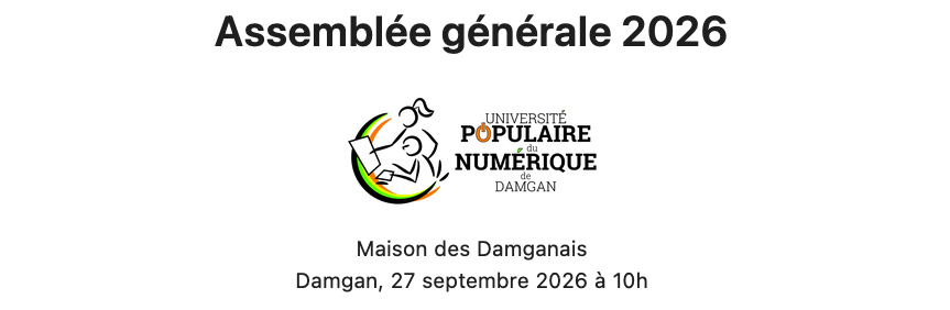 Le troquet numérique et l&rsquo;Assemblée générale au menu de la semaine